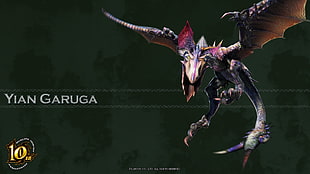 Yian Garuga digital wallpaper, Monster Hunter, Yian Garuga