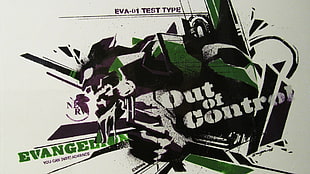Out of Control poster, Neon Genesis Evangelion, EVA Unit 01, anime HD wallpaper