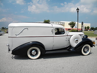 photo of white and black Classic car