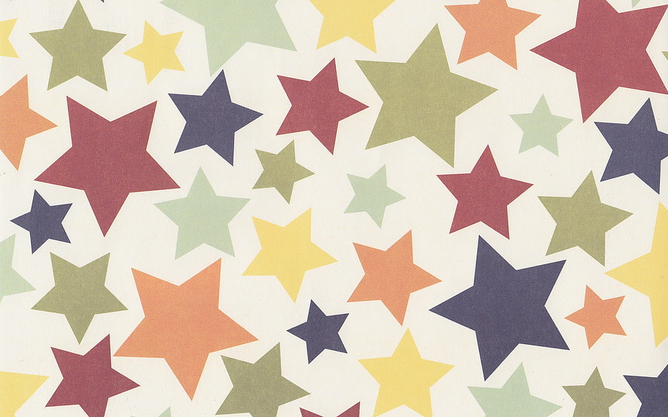 multicolored star printed logo HD wallpaper