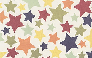 multicolored star printed logo