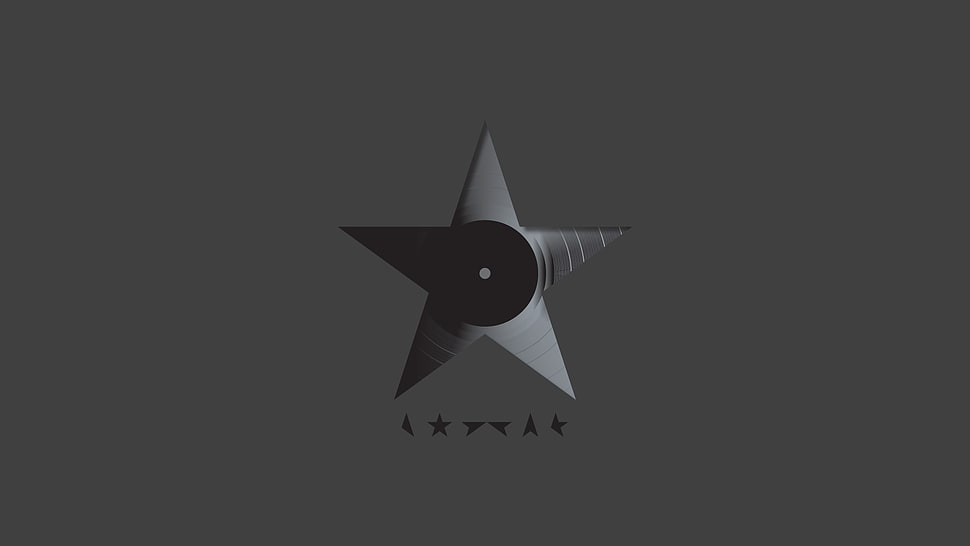 silver and black barn star decor, ★, David Bowie, Black Star HD wallpaper