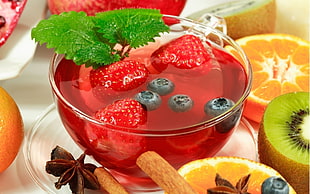 strawberry and blueberry punch