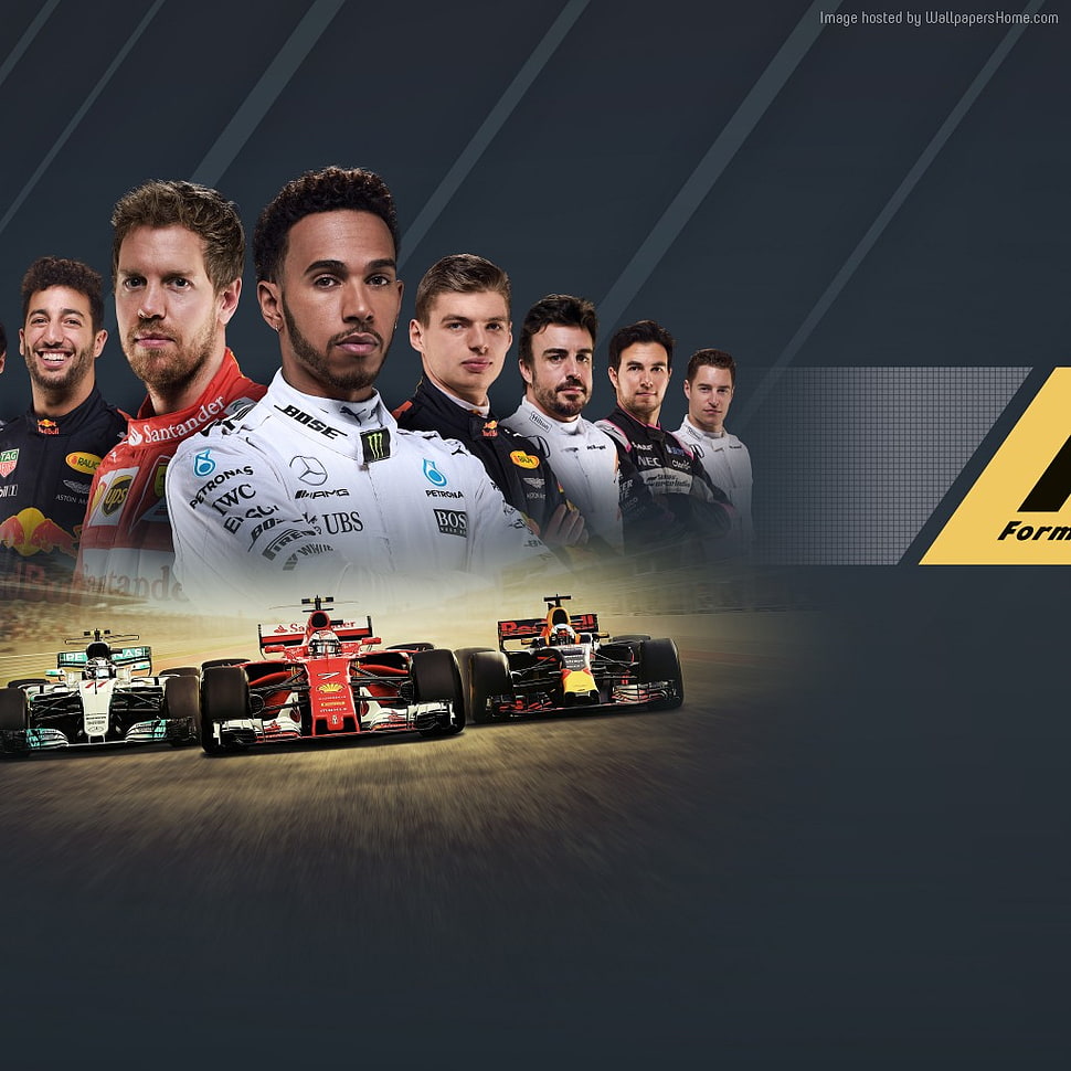 2017 Formula 1 poster HD wallpaper