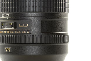black 24-85mm ED camera lens