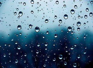 drizzle of water, glass, water drops, water on glass
