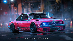 red BMW coupe, Khyzyl Saleem, car, BMW M6, BMW HD wallpaper