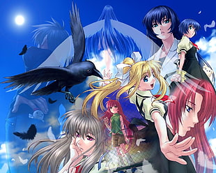 group of girl anime character poster