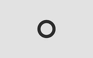 black ring illustration, minimalism, simple background, circle, white background