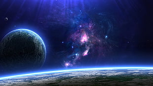 planet earth wallpaper, space, space art, planet