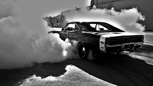 black muscle car, car, Dodge Charger HD wallpaper
