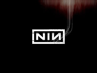 white NIN logo, Nine Inch Nails, music