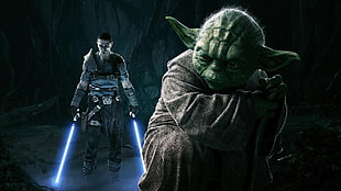Star Wars Master Yoda wallpaper, Star Wars, Star Wars: The Force Unleashed, starkiller, Yoda HD wallpaper