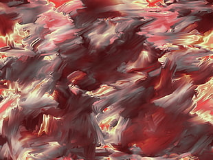photo of gray and red abstract painting
