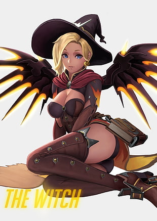 The Witch poster, anime, anime girls, Overwatch, Mercy (Overwatch) HD wallpaper
