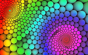 spiral rainbow optical illustration HD wallpaper