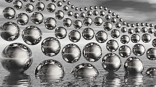 silver balls HD wallpaper