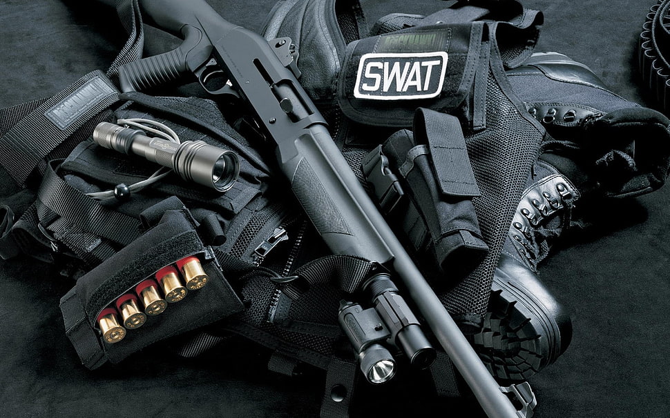 assorted SWAT uniform and component set HD wallpaper