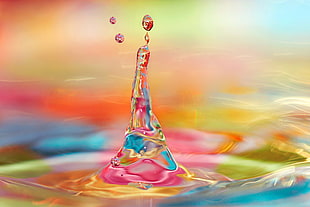 drop of water multicolored photo