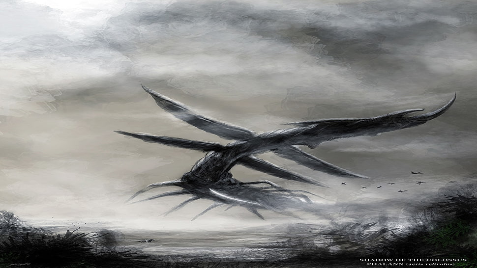 creature on sky digital wallpaper, fantasy art HD wallpaper