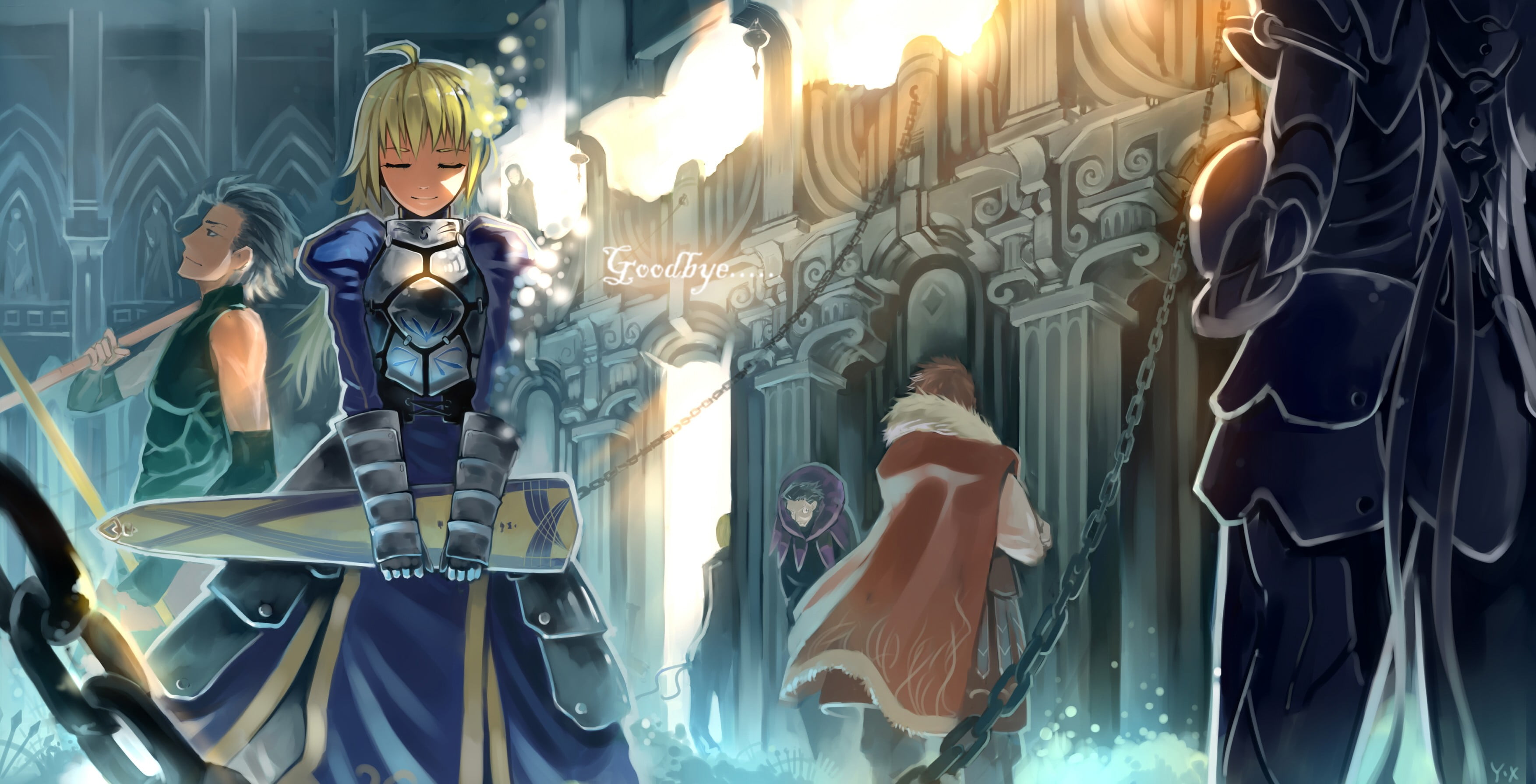 Female Anime Character Illustration Fate Series Saber Lancer Fate Zero Rider Fate Zero Hd Wallpaper Wallpaper Flare