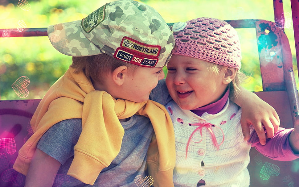 boy and girl smiling HD wallpaper