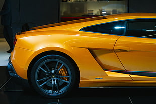yellow sports car, Car, Side view, Sports car HD wallpaper