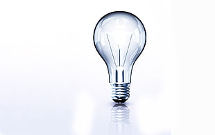 white bulb light, lightbulb, simple, white background, minimalism HD wallpaper