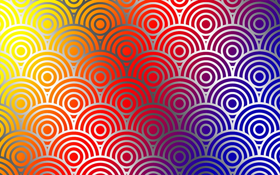 multicolored patterned illustration HD wallpaper