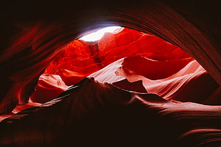 reddish color seen of Grand Canyon part cave HD wallpaper