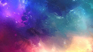 multicolored nebula HD wallpaper