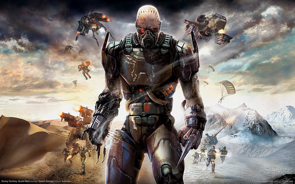robot character digital wallpaper, video games, Quake, strogg, Enemy Territory: Quake Wars HD wallpaper