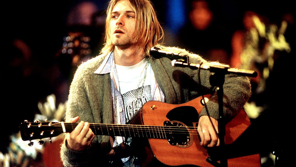Kurt Cobain, Kurt Cobain, Nirvana, MTV Unplugged HD wallpaper
