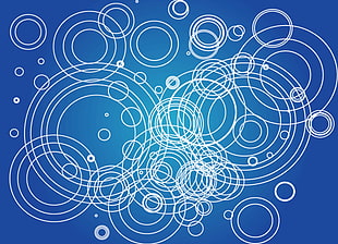 white and blue bobbles HD wallpaper