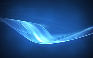 blue and white time lapse illustration HD wallpaper
