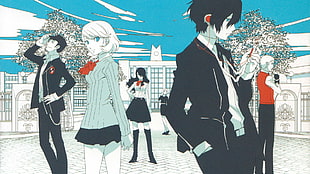 five anime characters, Persona series, Persona 3