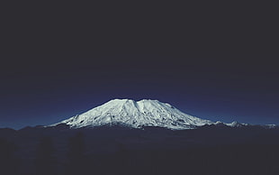 white mountain, nature, mountains, galaxy HD wallpaper