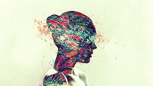 abstract art of woman HD wallpaper