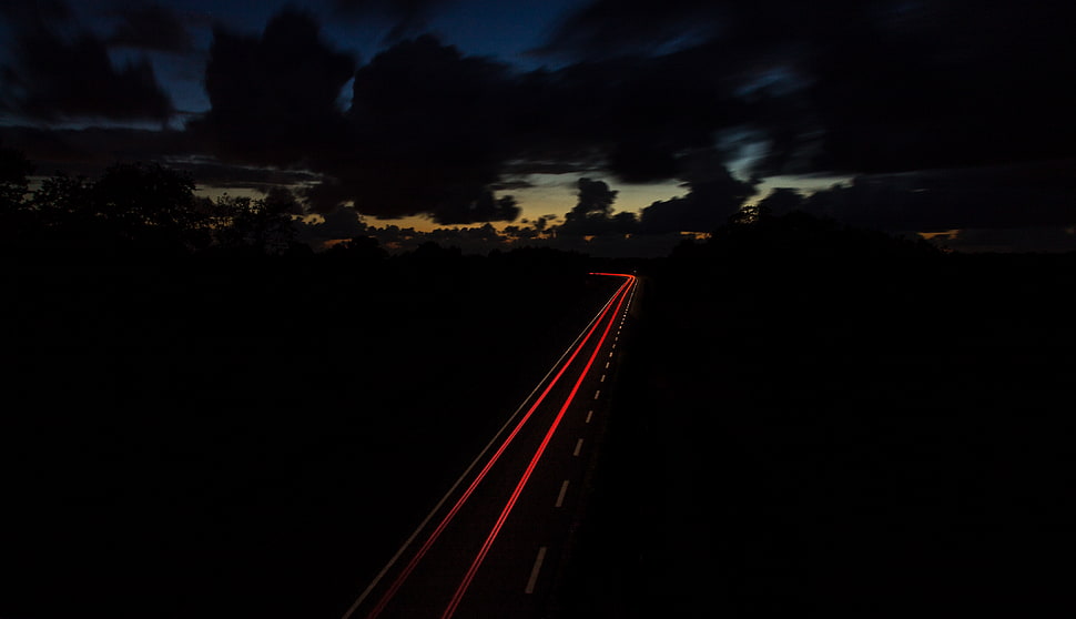 time lapse photography during nighttime HD wallpaper
