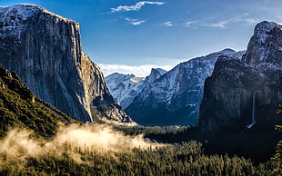 brown rocky mountain, valley, Yosemite National Park, national park, USA HD wallpaper
