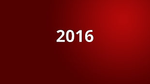 2016 number text, New Year, minimalism