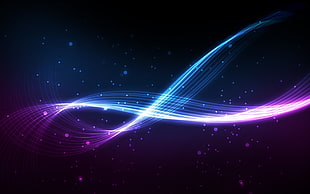 blue and purple galaxy wallpaper, abstract, shapes, digital art, lines