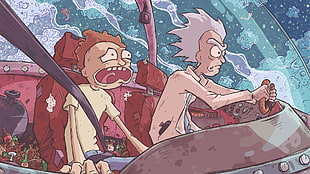 Rick and Morty illustration HD wallpaper