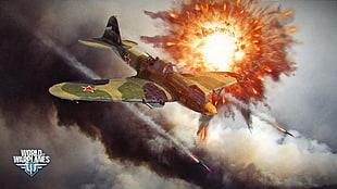black and yellow fish lure, World of Warplanes, warplanes, airplane, wargaming HD wallpaper