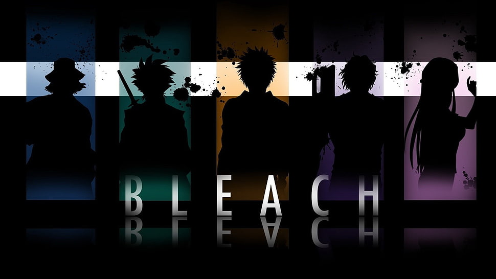 bleach digital wallpaper, anime, Bleach, silhouette HD wallpaper