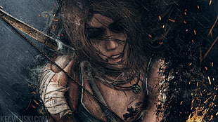 Tomb Raider digital wallpaper