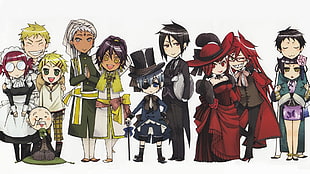 anime character wallpaper, Kuroshitsuji , Black Butler, Michaelis Sebastian, Ciel Phantomhive HD wallpaper
