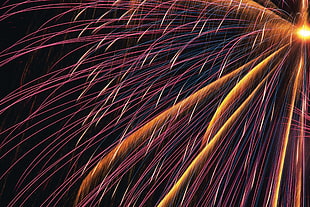 orange and red fireworks