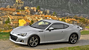 silver coupe, car, Subaru BRZ HD wallpaper