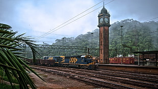 Big Ben wallpaper, train, railway, diesel locomotive, train station HD wallpaper